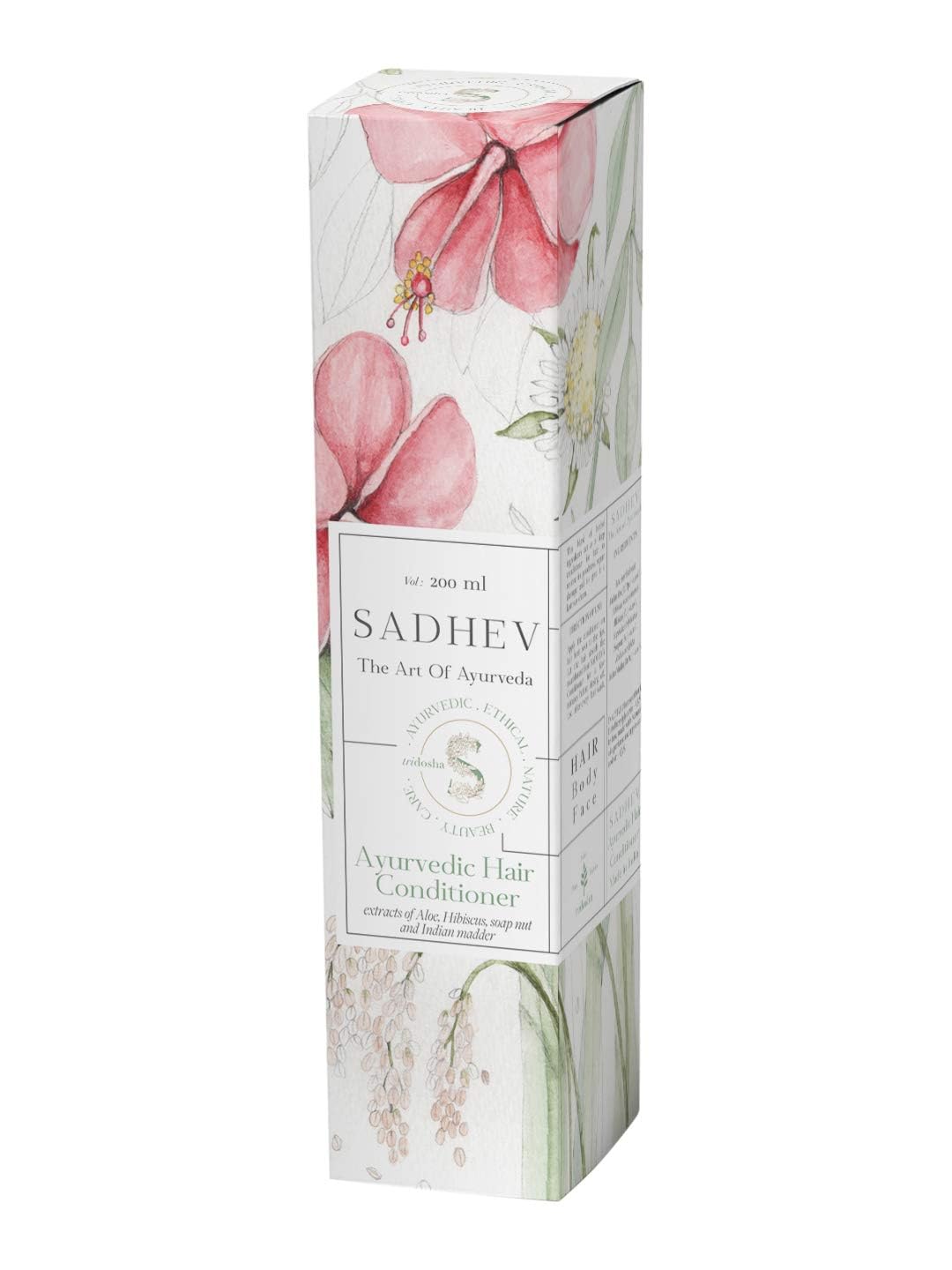 Sadhev Ayurvedic Hair Conditioner With Extracts Of Aloe, Hibiscus, Soap Nut And Indian Maddar For Deep Condition And Nourishment