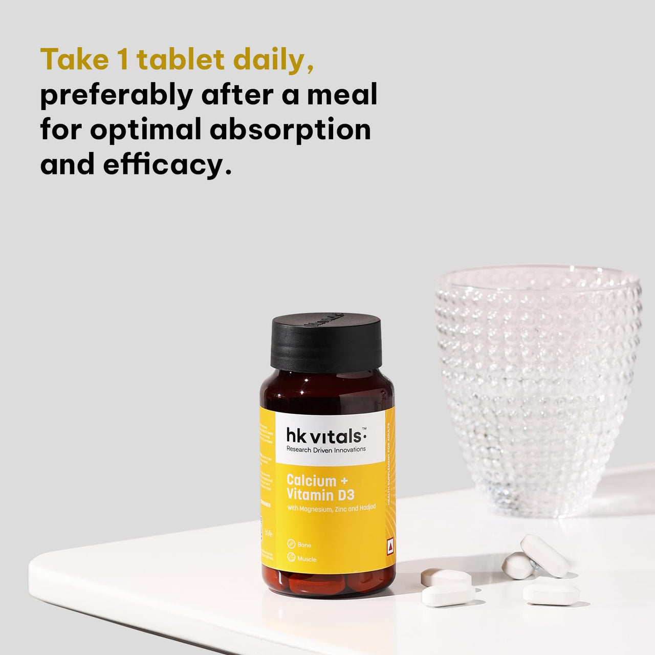 HK Vitals Calcium + Vitamin D3 Tablets