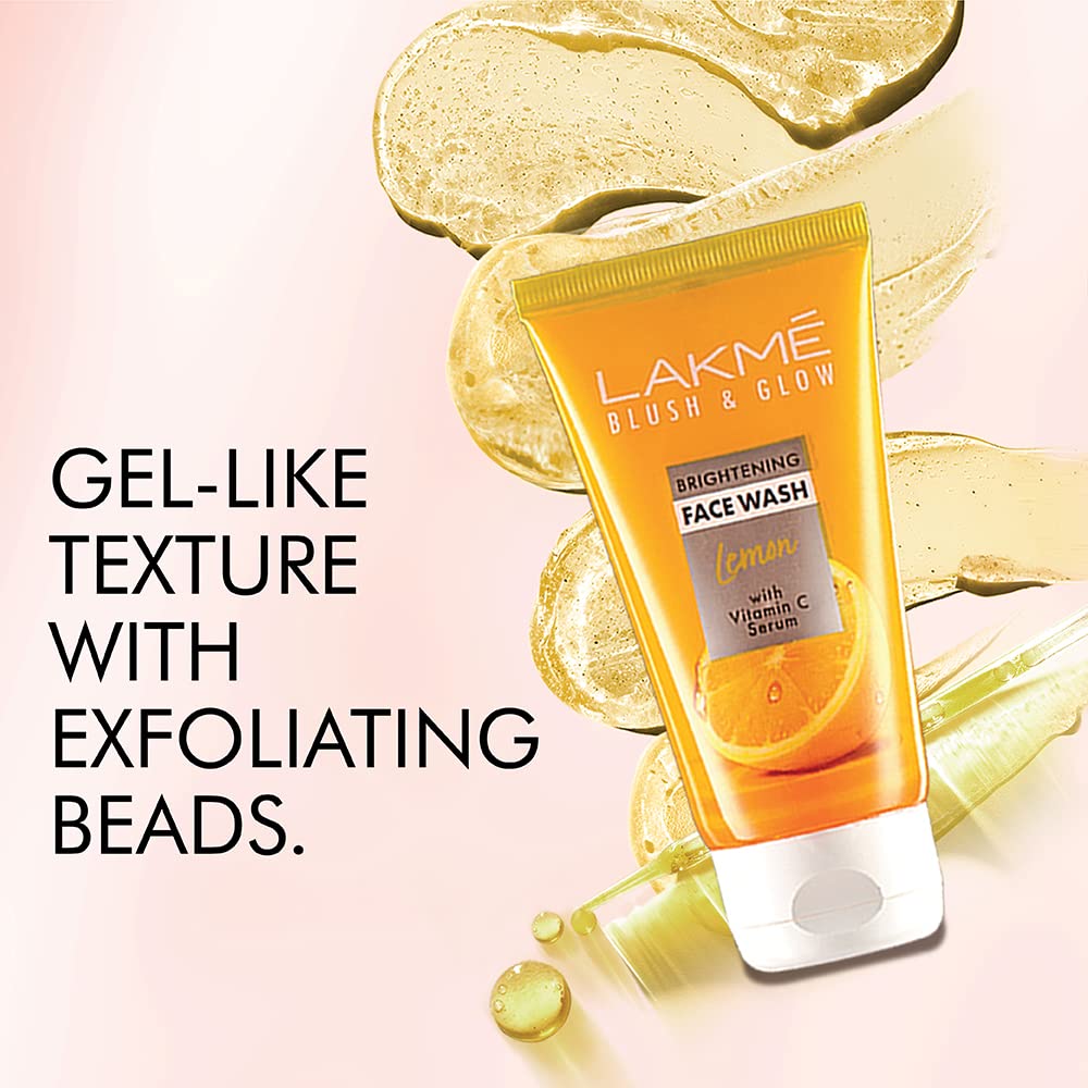 Lakme Blush & Glow Lemon Freshness Gel Face Wash - Distacart