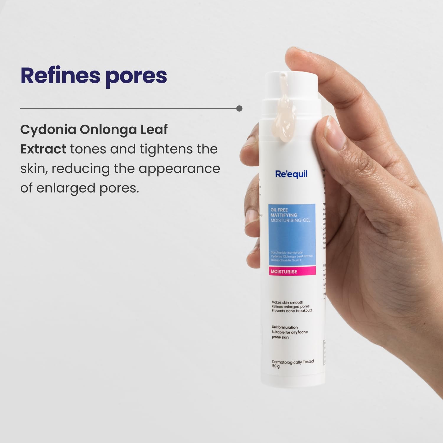 Re'equil Oil Free Mattifying Moisturizer, Boosts Hydration, Refines Enlarged Pores - Distacart