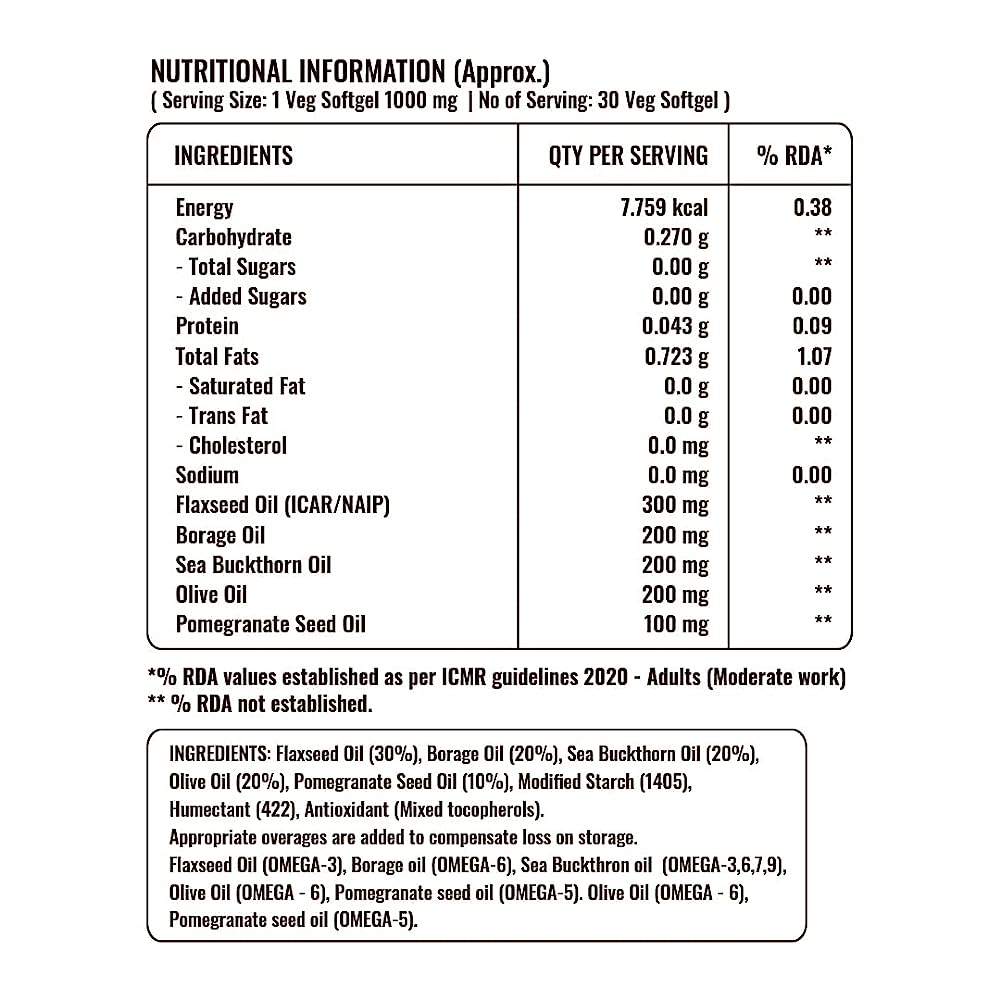 Pure Nutrition Omega Unique 3-5-6-7-9 Softgels - Distacart