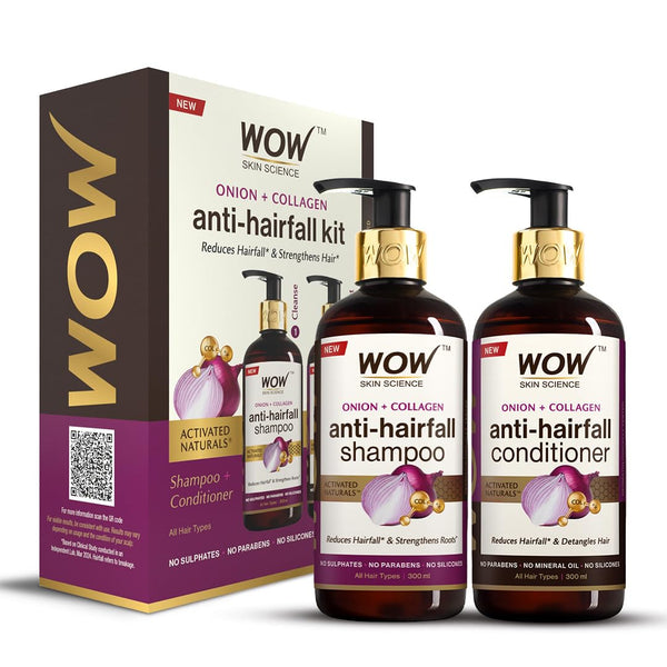 Wow Skin Science Red Onion Black Seed Oil Shampoo & Conditioner Combo - Distacart
