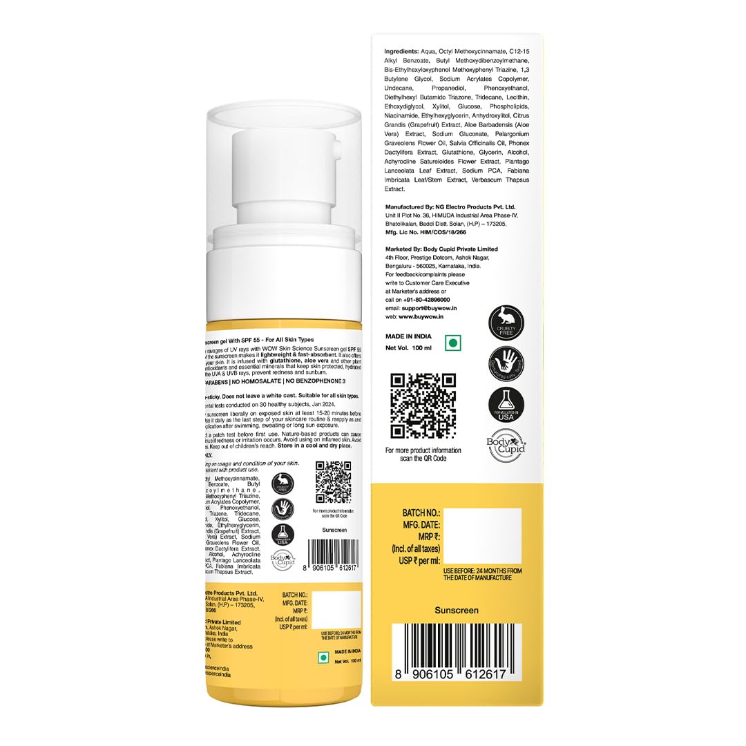 Wow Skin Science Sunscreen Matte Finish - SPF 55 PA++ - Distacart