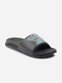 Thumbnail for Roadster The Lifestyle Co. Men Black Printed Slider Flip Flops