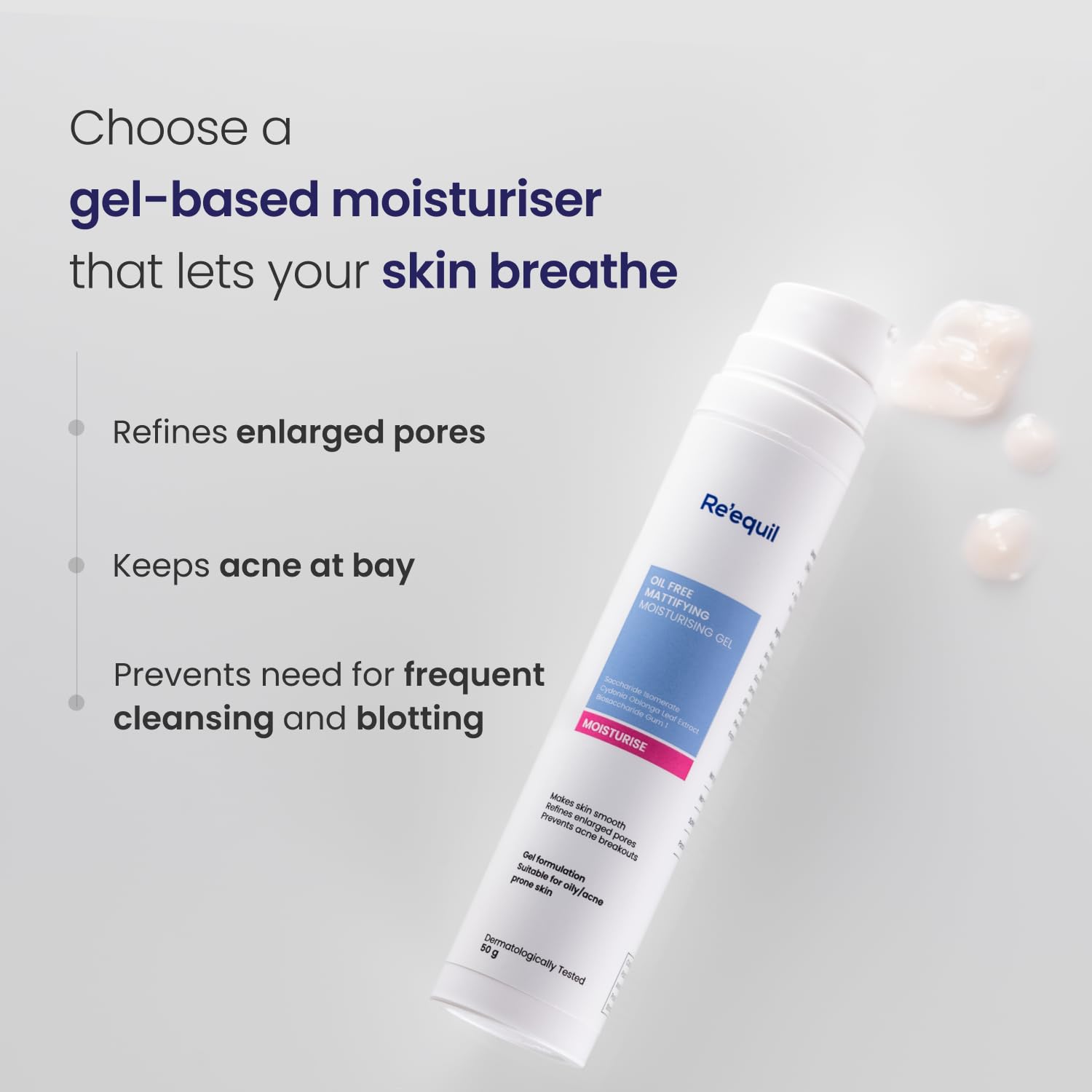 Re'equil Oil Free Mattifying Moisturizer, Boosts Hydration, Refines Enlarged Pores - Distacart