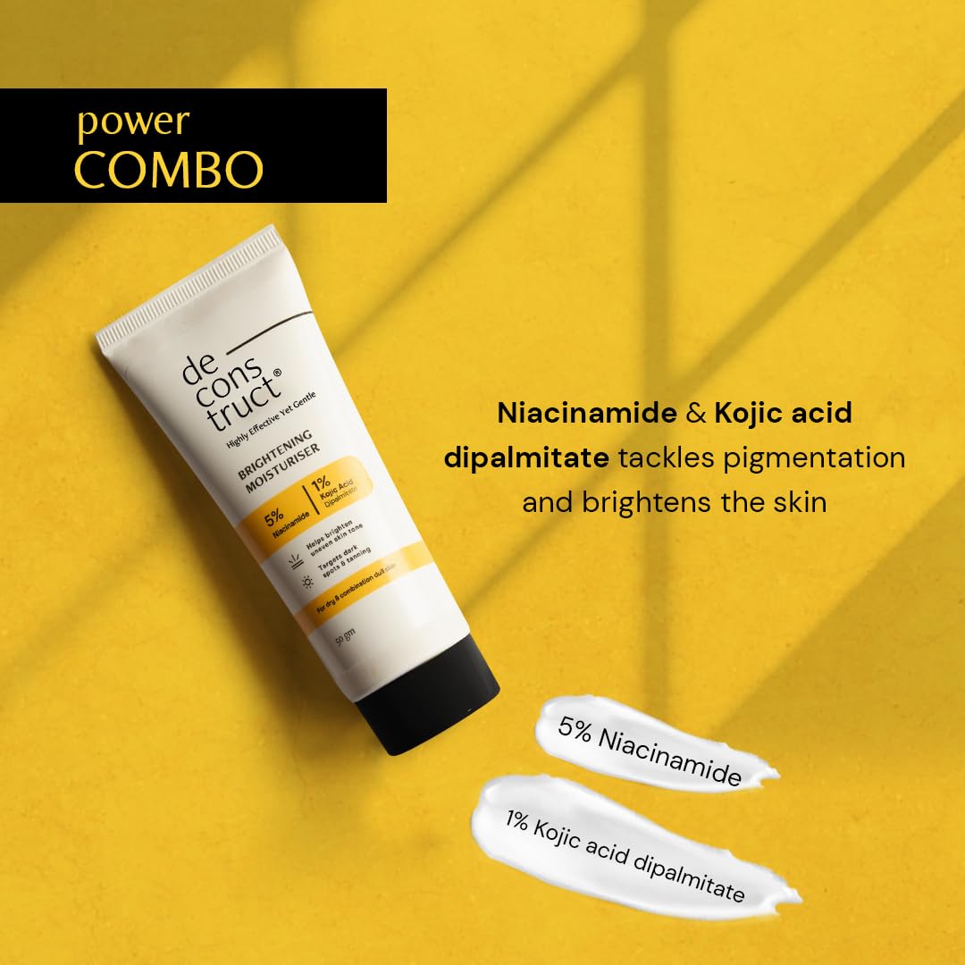 Deconstruct Niacinamide Brightening Face Moisturizer 5% Niacinamide + 1% Kojic Acid + 5% Vitamin C - Distacart