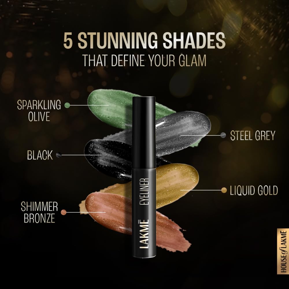 Lakme Absolute Shine Liquid Eye Liner, Black - Distacart