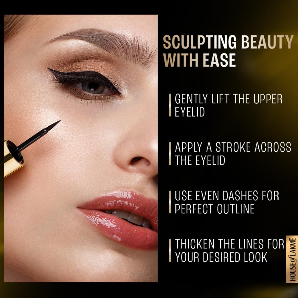 Lakme Absolute Shine Liquid Eye Liner, Black - Distacart