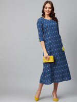 Thumbnail for AURELIA Women Yarn-Dyed Angrakha Cotton Dress - Distacart
