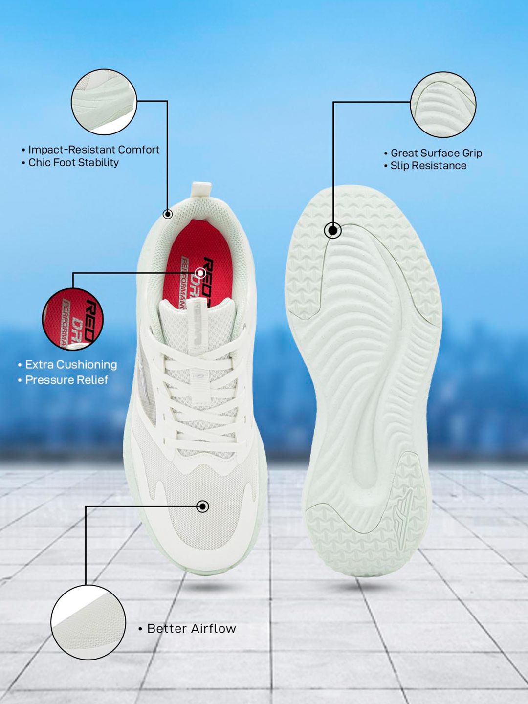 Red Tape Women Mesh ETPU Walking Shoes