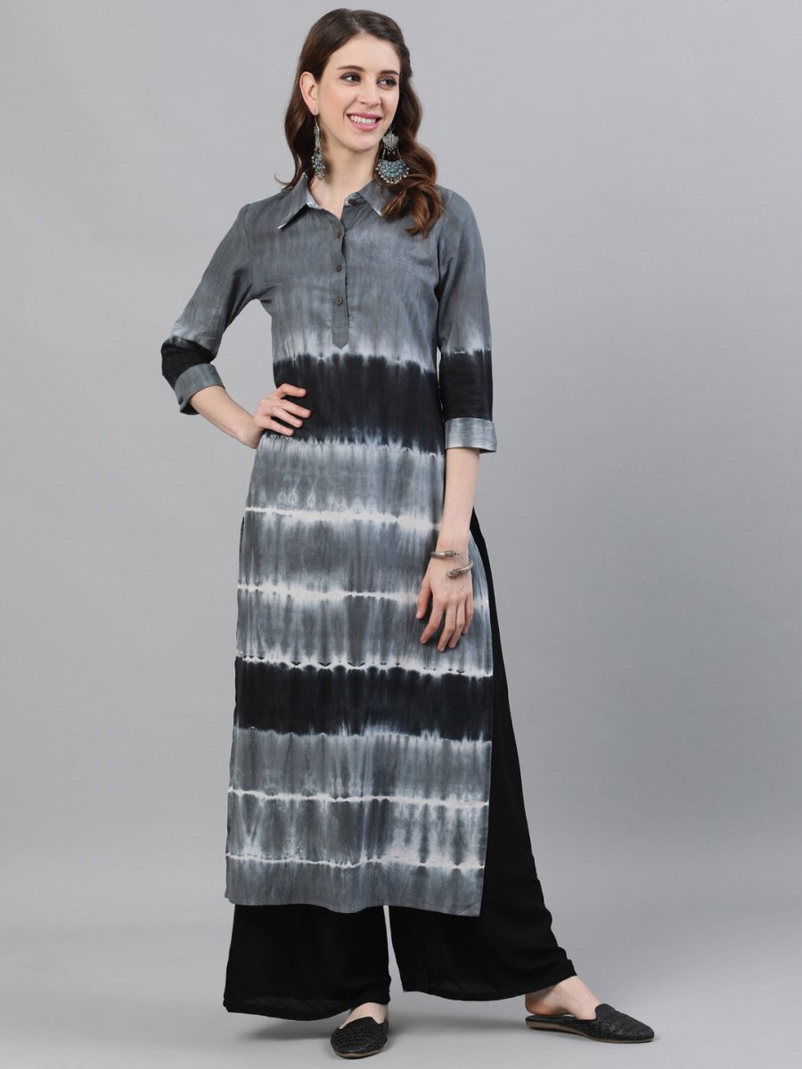 Aks Women Tie & Dye Cotton Kurta - Distacart
