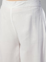 Thumbnail for InWeave White Strappy Set - Green Organza Dupatta - Distacart