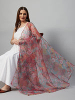 Thumbnail for InWeave White Strappy Set - Green Organza Dupatta - Distacart