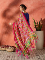 Thumbnail for InWeave Ink Blue Anarkali Patola Kurta Set - Distacart