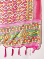 Thumbnail for InWeave Ink Blue Anarkali Patola Kurta Set - Distacart