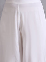 Thumbnail for InWeave Cyan Blue Kantha Cream Palazzo Set - Distacart