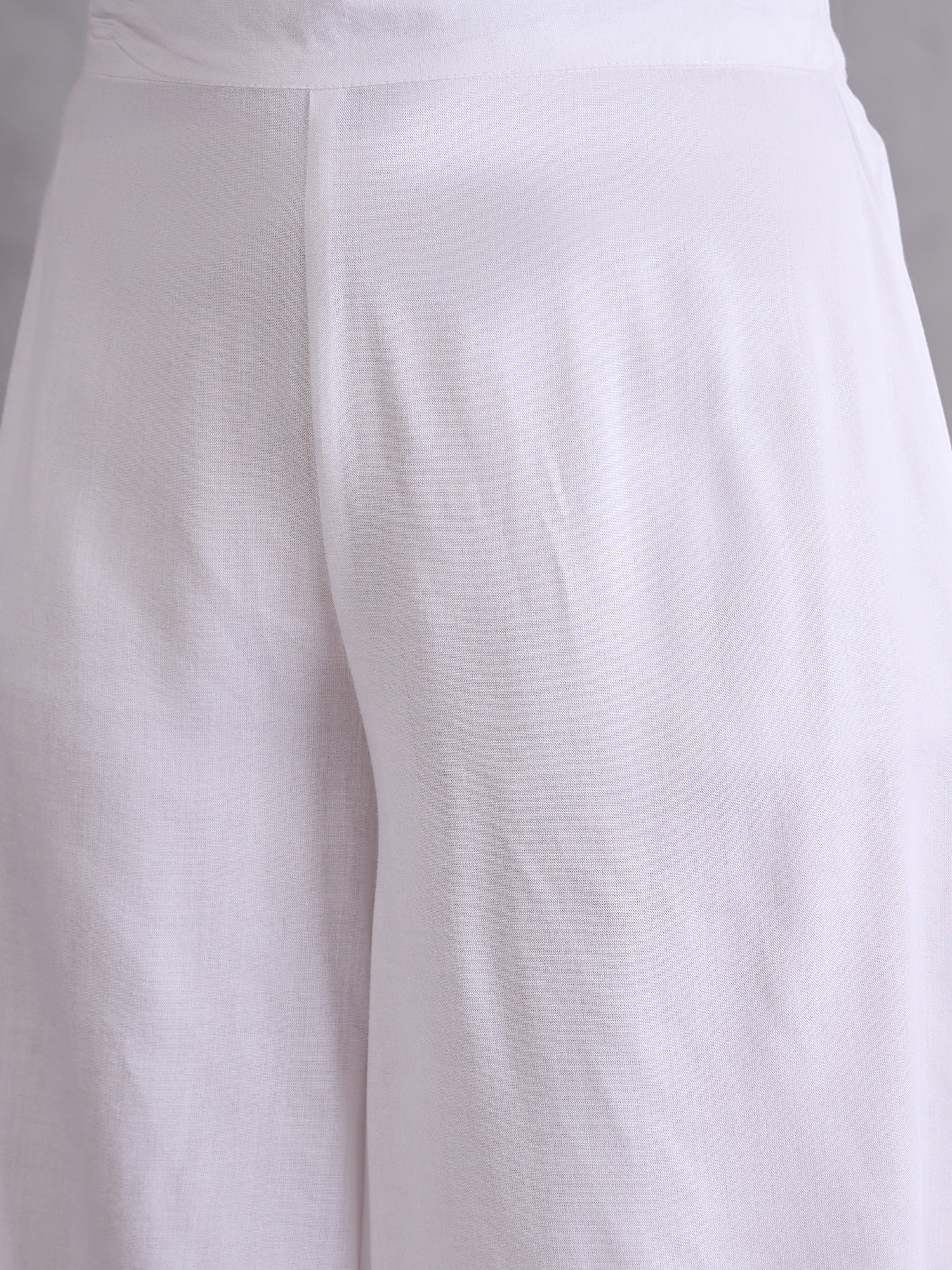 InWeave Cyan Blue Small Check Cream Palazzo Set - Distacart