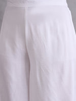 Thumbnail for InWeave Cyan Blue Small Check Cream Palazzo Set - Distacart