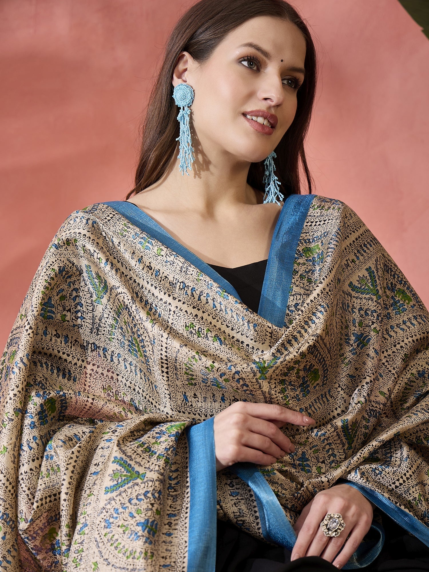 InWeave Black Sweetheart Kurta With Dupatta - Distacart