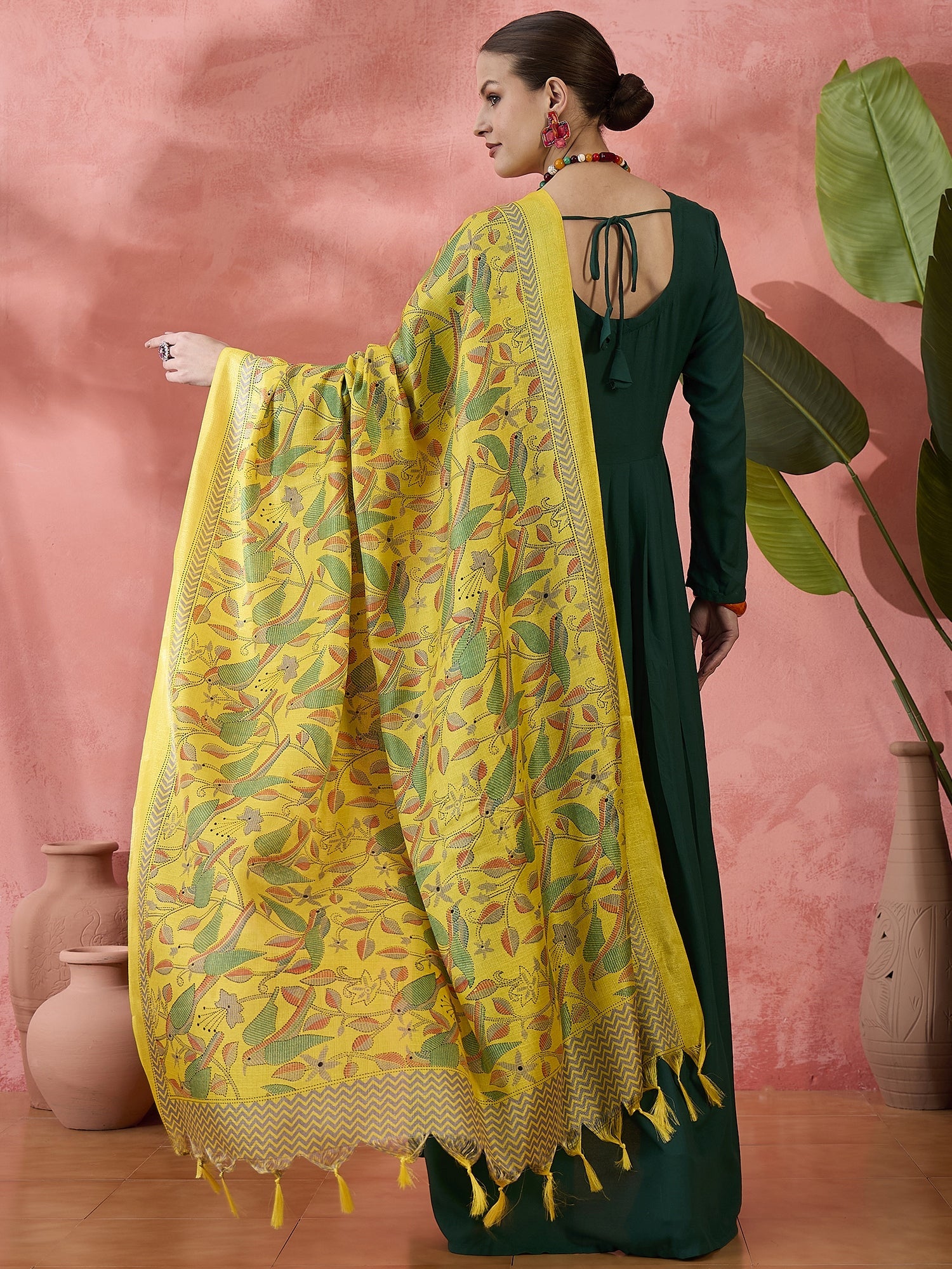 InWeave Green Sweetheart Kurta With Dupatta - Distacart