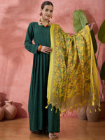 Thumbnail for InWeave Green Sweetheart Kurta With Dupatta - Distacart
