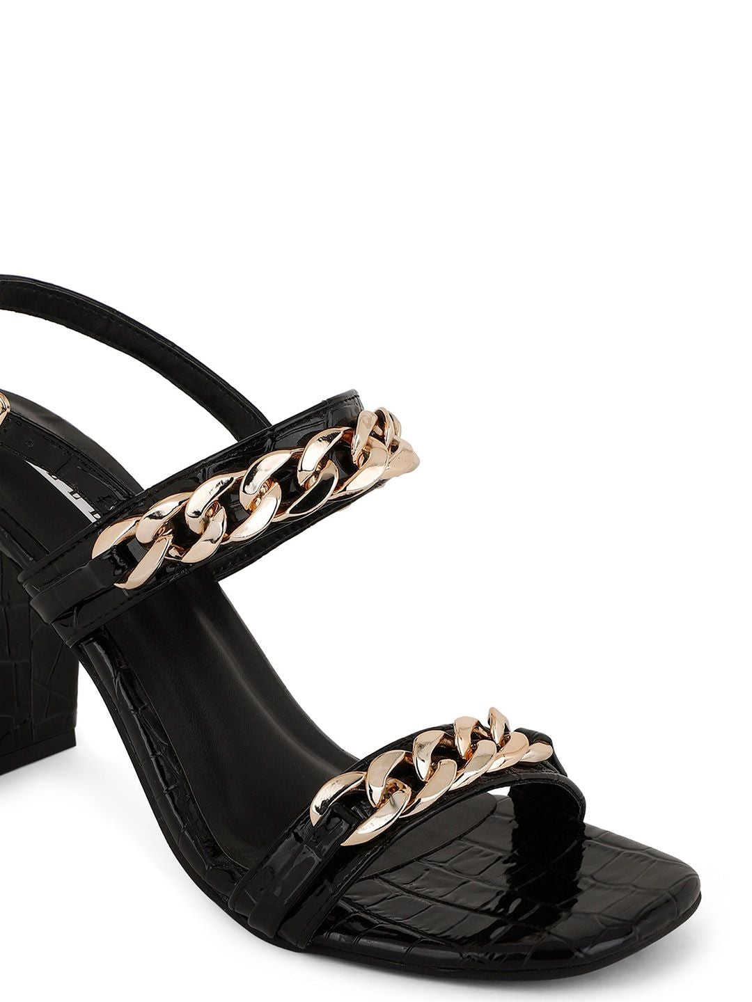 ELLE Embellished Block Heels