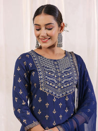 Thumbnail for Anubhutee Ethnic Motifs Embroidered Regular Gotta Patti Kurta With Trousers & Dupatta - Distacart