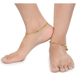 Thumbnail for AanyaCentric Gold Plated Traditional Anklets Payal - Classic and Stylish for Women and Girls - Distacart
