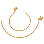 Thumbnail for AanyaCentric Gold Plated Traditional Anklets Payal - Classic and Stylish for Women and Girls - Distacart
