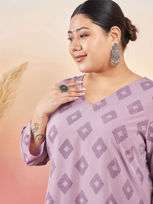 Sztori Printed V-Neck Straight Kurta With Trouser - Distacart