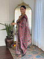 Thumbnail for The52 Women's Viscose Embroidery work Straight Kurta with Pant and Dupatta Set