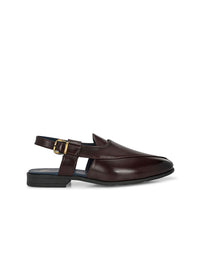 Thumbnail for House of Pataudi Textured Shoe-Style Sandals