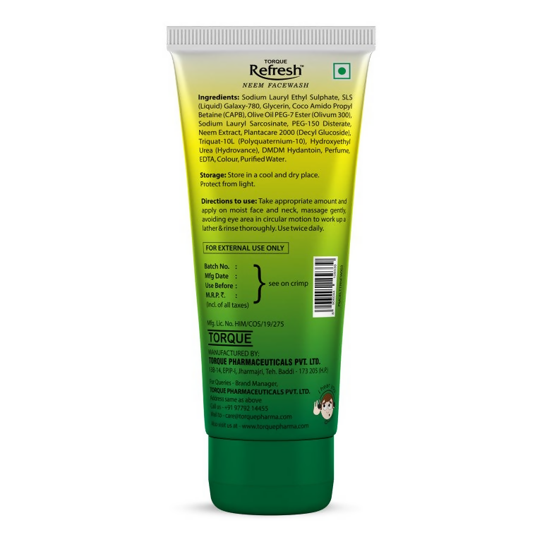 Torque's Refresh Neem Face Wash Cleanses And Soothes Skin