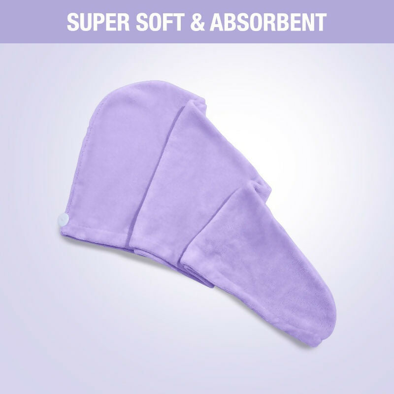 Nykaa Naturals Microfiber Hair Wrap for Frizz Free & Shiny Hair - Lavender - Distacart