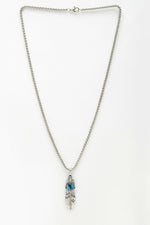 Thumbnail for NVR Men's Silver-Plated Stainless Steel Pendant with Chain - Distacart