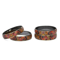 Thumbnail for Afast Designer Fancy Party Bangle/ Kada Set, Multicolor, Glass, Pack Of 4 - Distacart