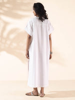Thumbnail for trueBrowns White Cotton Oversized Dress - Distacart
