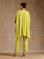 Thumbnail for trueBrowns Lime Modal Satin Boxy Fit High-Low Co-Ord Set - Distacart