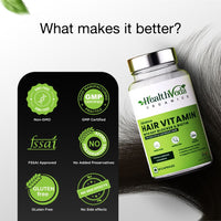 Thumbnail for Health Veda Organics Advance Hair Vitamin with DHT Blocker & Biotin Capsules - Distacart