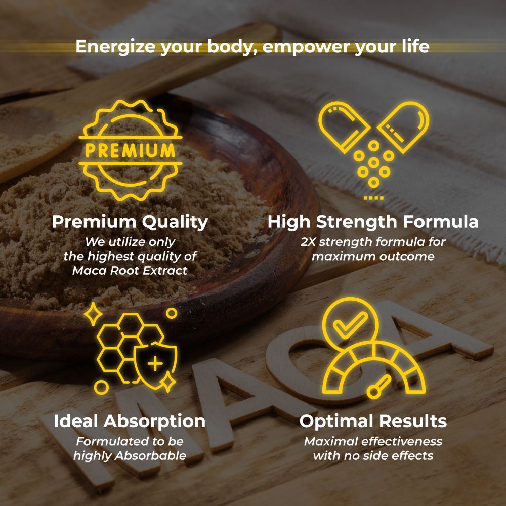 Health Veda Organics Maca Root Capsules - Distacart