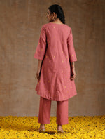 Thumbnail for trueBrowns Blush Gold Cotton High-Low Co-Ord Set - Distacart