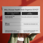 Thumbnail for Health Veda Organics Vitamin D3 + K2 Healthy Bones Tablets - Distacart