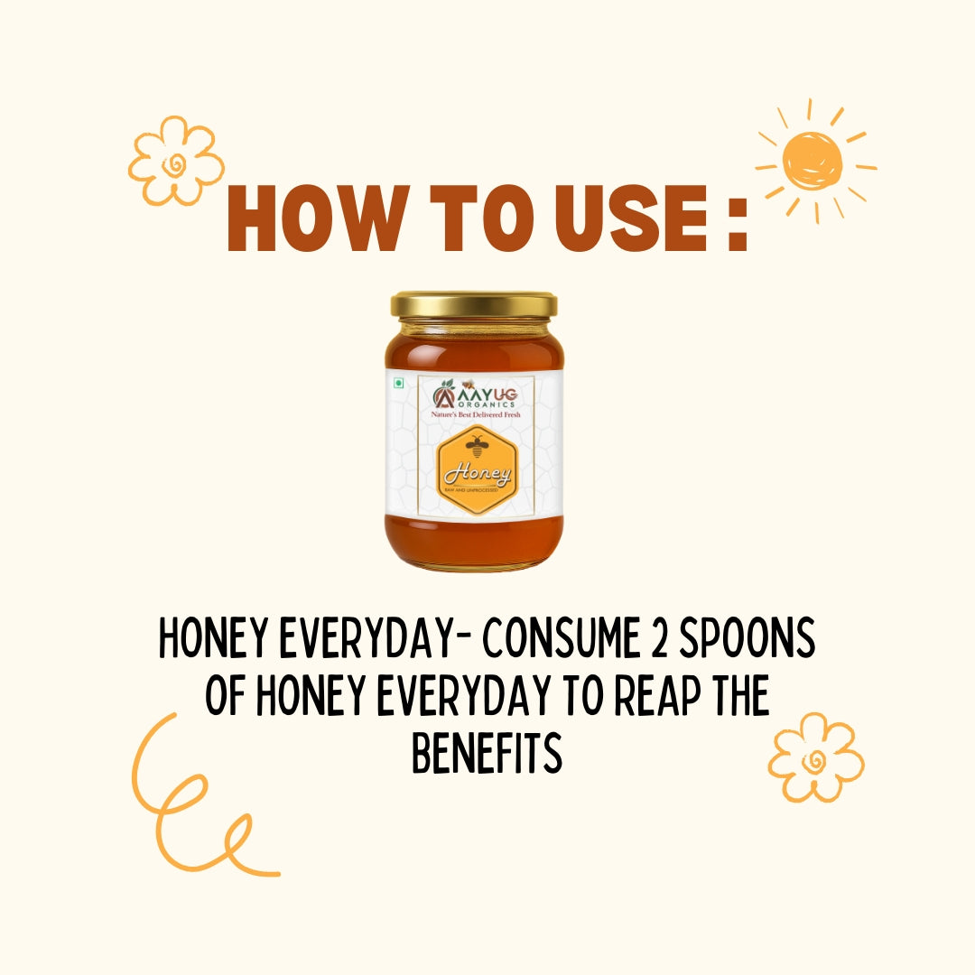 Aayug Organics Organic and Raw Honey, 100% Natural and Ayurvedic, Rich in Vitamins and Minerals - Distacart