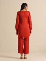 Thumbnail for trueBrowns Rust Silk Blend Short Co-Ord Set - Distacart