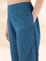 Thumbnail for trueBrowns Blue Cotton Dobby Yoke Co-ord Set - Distacart