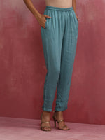 Thumbnail for trueBrowns Light Blue Modal Straight Kurta Co-ord Set - Distacart