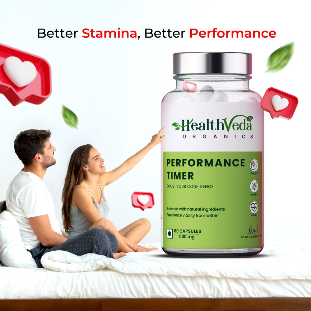 Health Veda Organics Performance Timer Veg Capsules For Men - Distacart