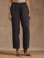 Thumbnail for trueBrowns Grey Modal Satin Oversized Round Co-Ord Set - Distacart