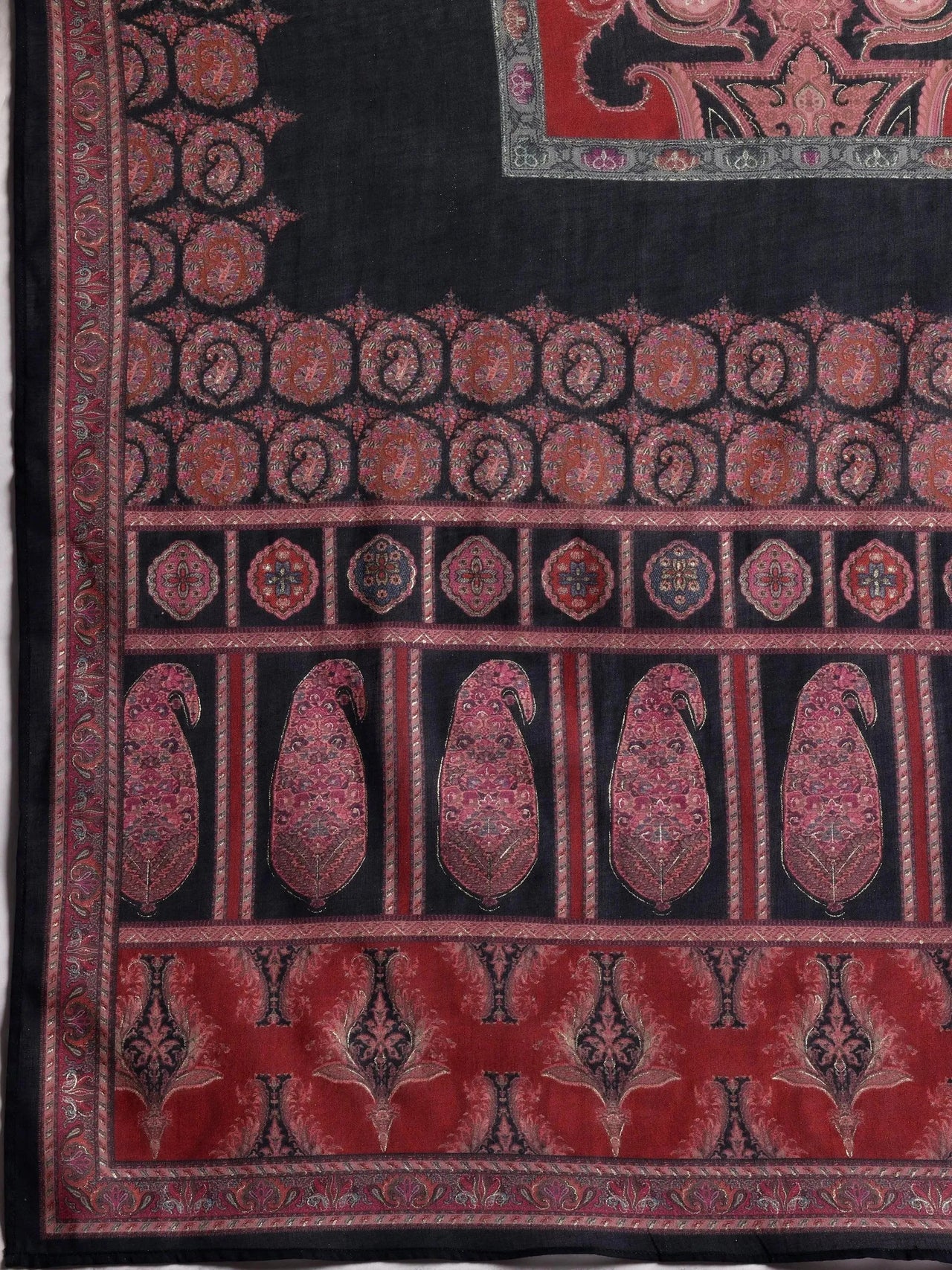 Libas Black Printed Crepe Straight Suit With Dupatta