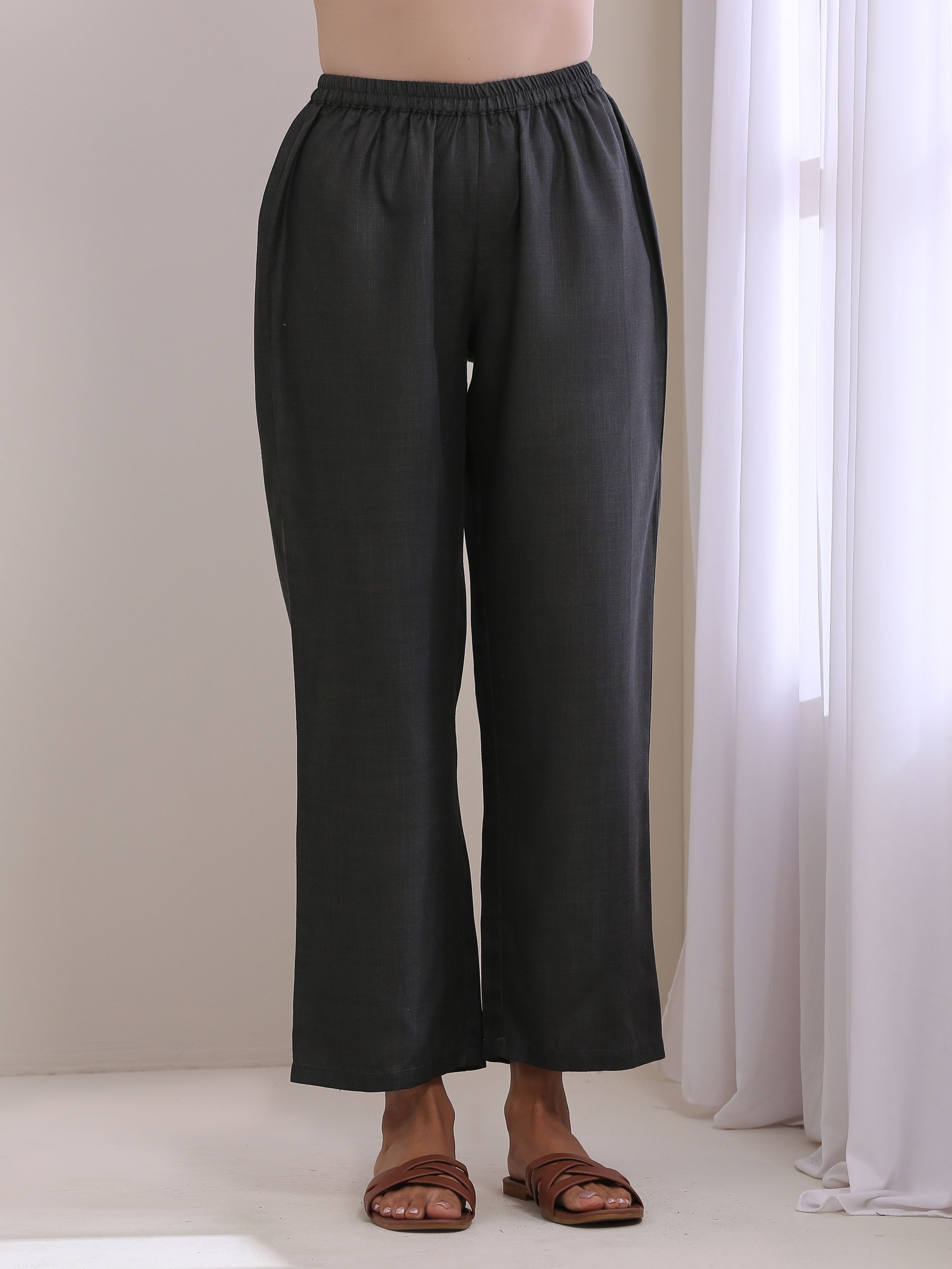 trueBrowns Pink Slub Sleeveless Kurta Pant Set - Distacart